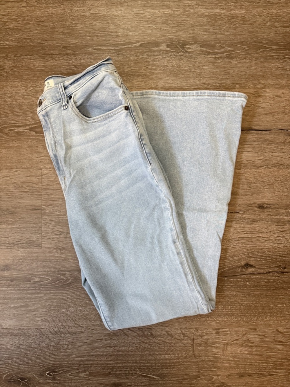 Abercrombie and Fitch The Flare Ultra High Rise Stretch Light Wash Jeans